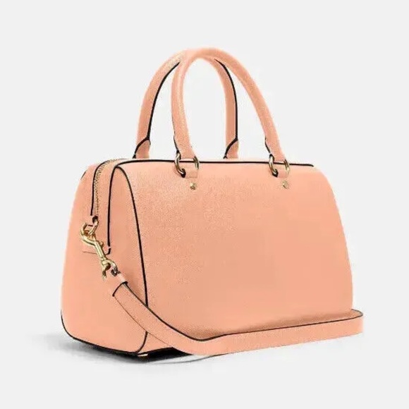 New Coach 79946 Rowan Satchel Crossgrain Leather Faded Blush - Picture 3 of 4